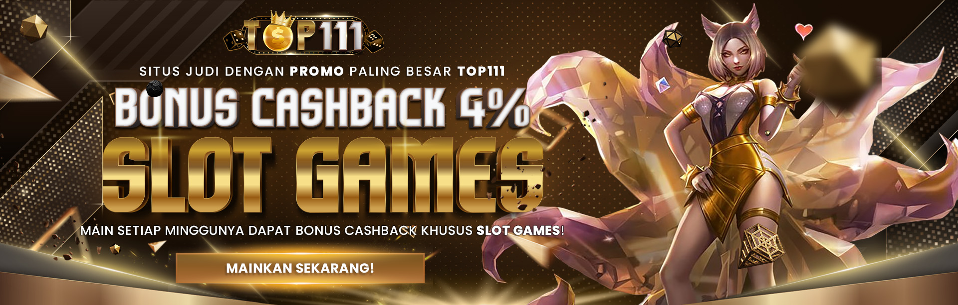 BONUS CASHBACK SLOT 4% (MINGGUAN)